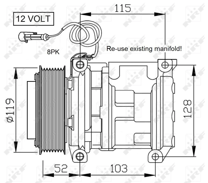 Компрессор кондиционера AL176857 Scania