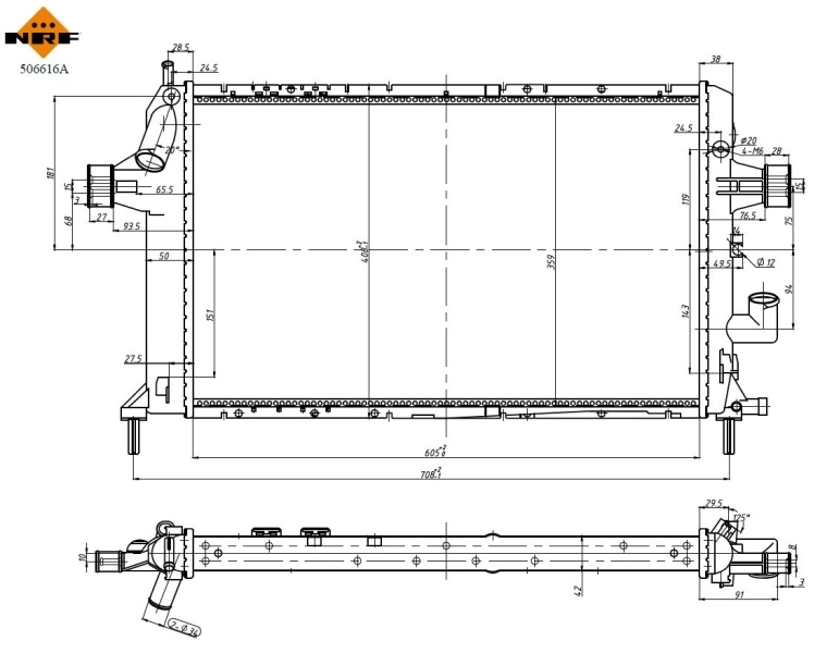 Радиатор BM1767 Magneti Marelli