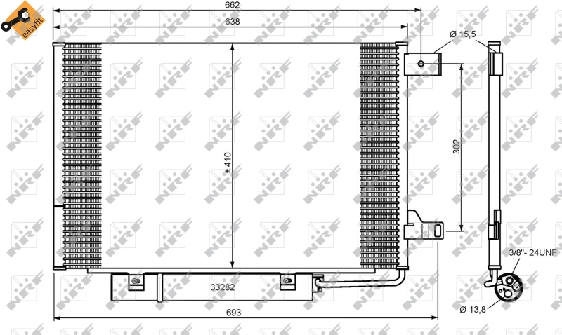 Радиатор охлаждения кондиционера NRF 35759