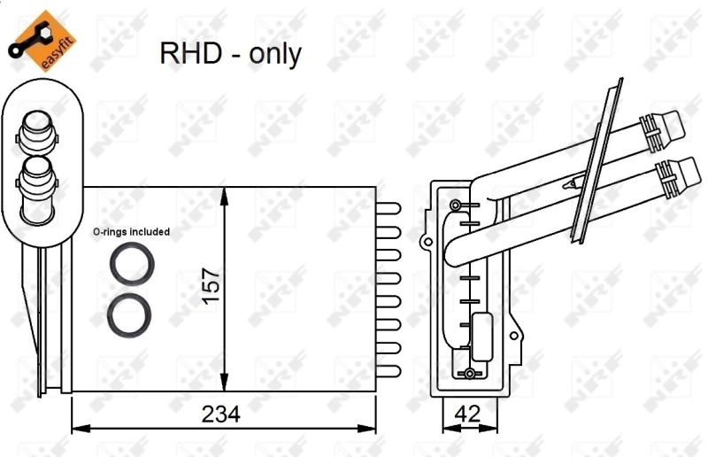 Радиатор отопителя NRF 53402