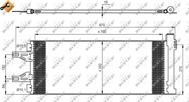 Радиатор охлаждения кондиционера NRF 35894
