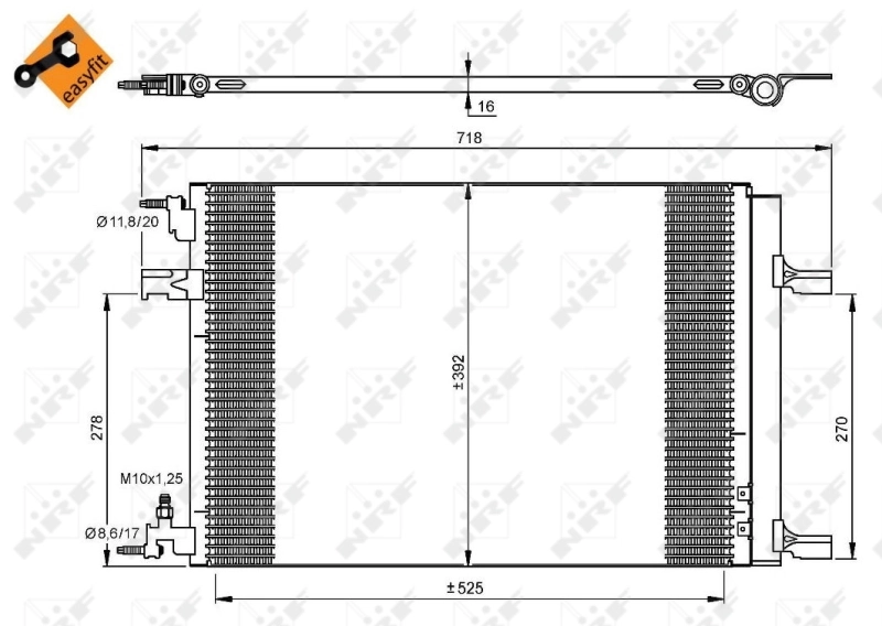Радиатор кондиционера 35918 NRF