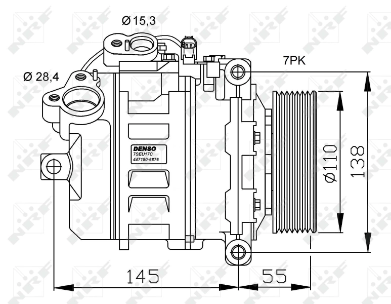 Компрессор системы кондиционирования NRF 32524 цена, от 380.28 USD