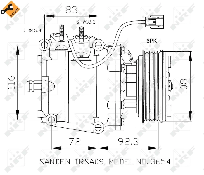 Купить 32072 NRF Компрессор климатической установки