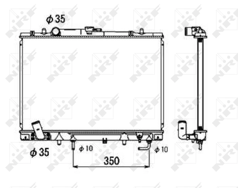 Radiador de esfriamento de motor Mitsubishi Montero K8, K9
