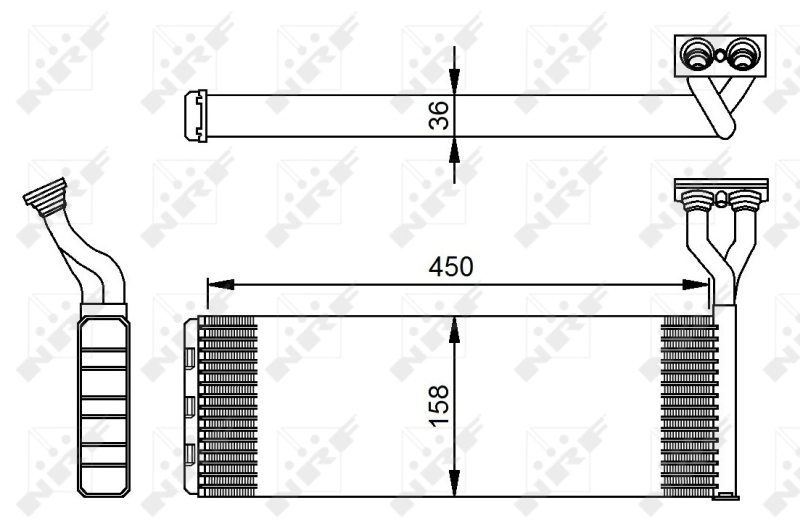 Радиатор отопителя NRF 54285