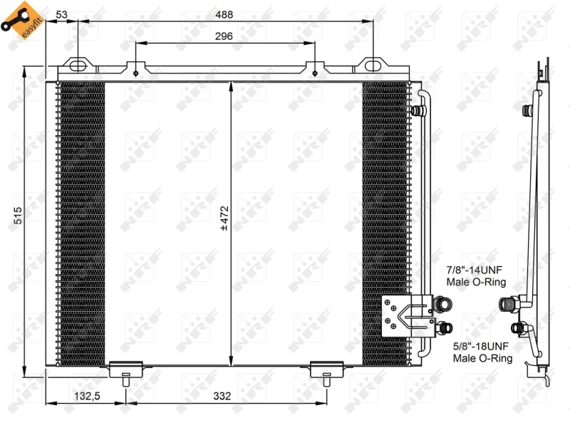 Radiador de aparelho de ar condicionado Mercedes E S210