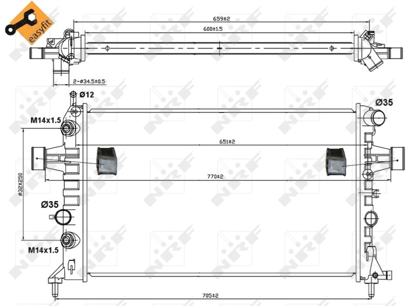 Радиатор охлаждения двигателя Nissens 63004 цена, от 55.10 USD