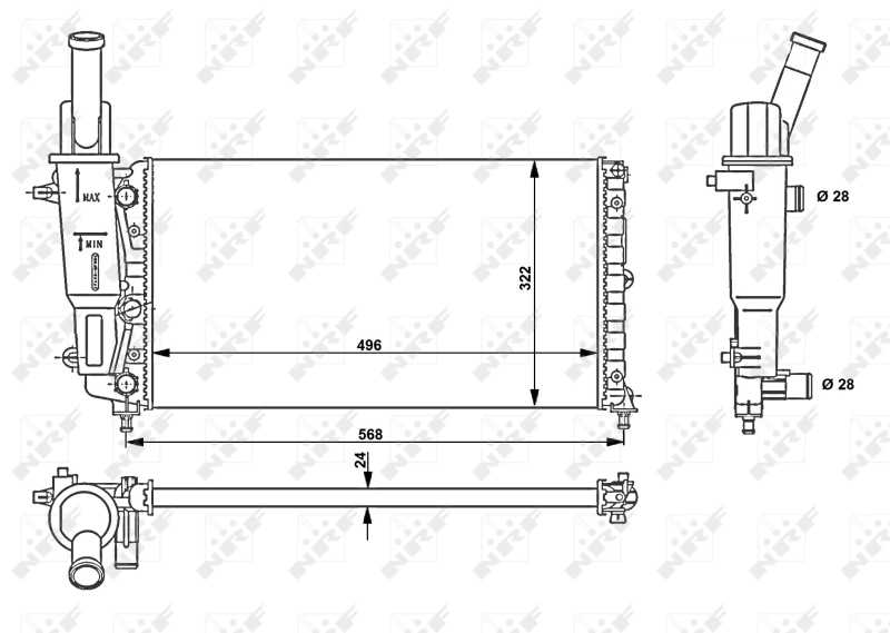 Купить 58952 NRF Радиатор водяной
