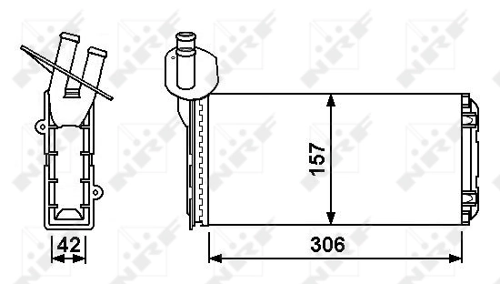 Радиатор отопителя NRF 53889