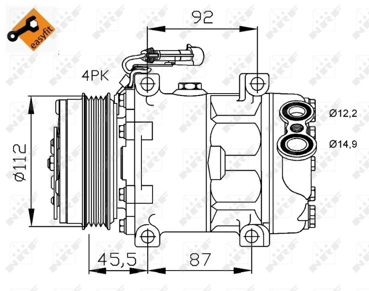 Купить 32701 NRF Компрессор климатической установки