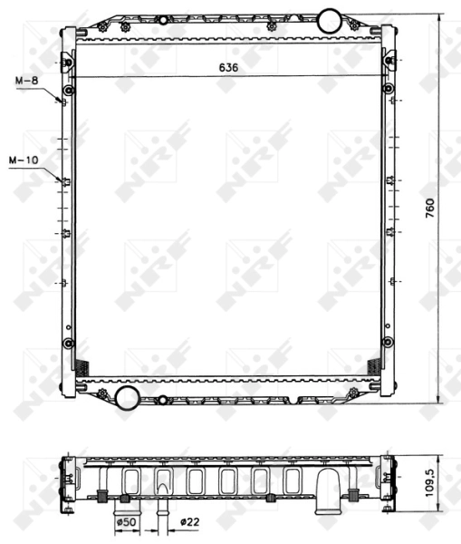 Радиатор 51590 NRF