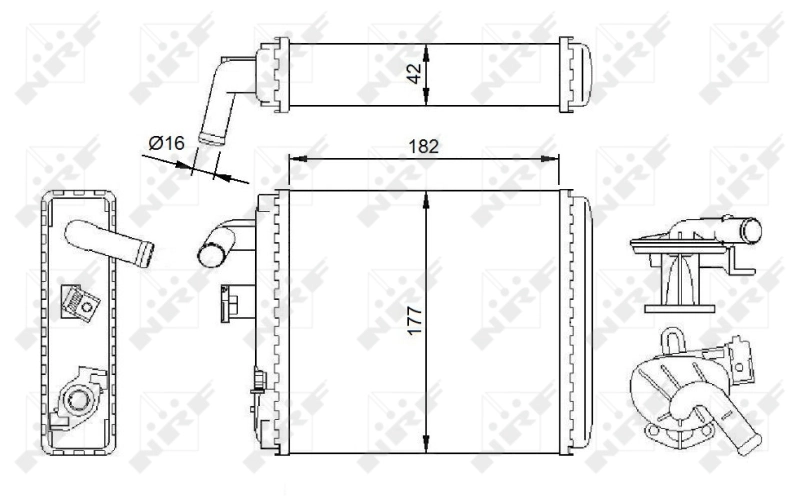Радиатор отопителя NRF 54282