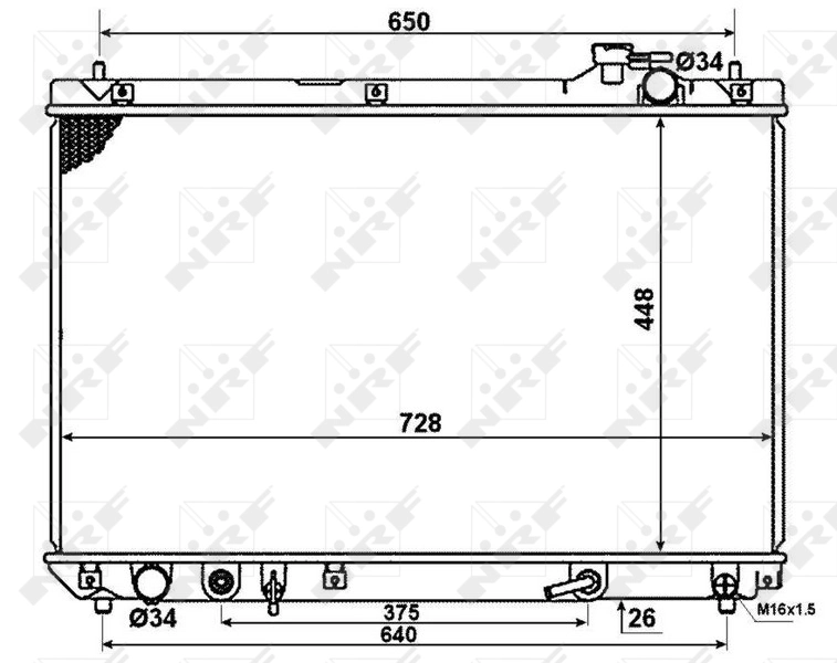 Radiador de esfriamento de motor Lexus RX MCU15