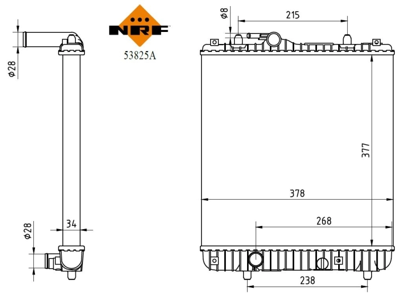 Радиатор 53825A NRF