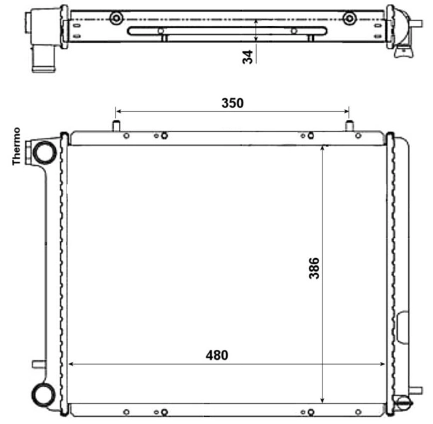 Купить Радиатор Рено 19 II B53, C53