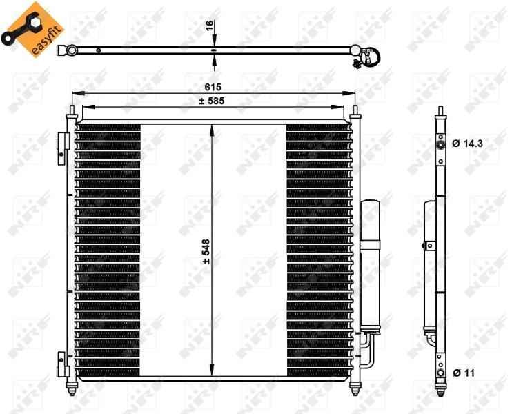Радиатор охлаждения кондиционера Delphi CF20559