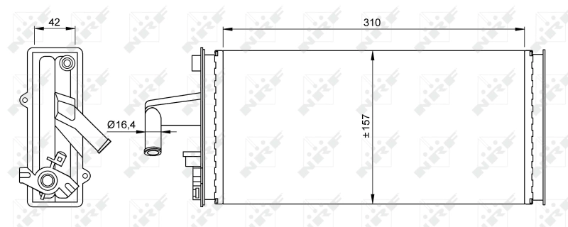 Радиатор отопителя NRF 54259