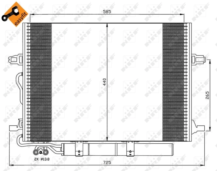 Radiador de aparelho de ar condicionado Mercedes E  S211