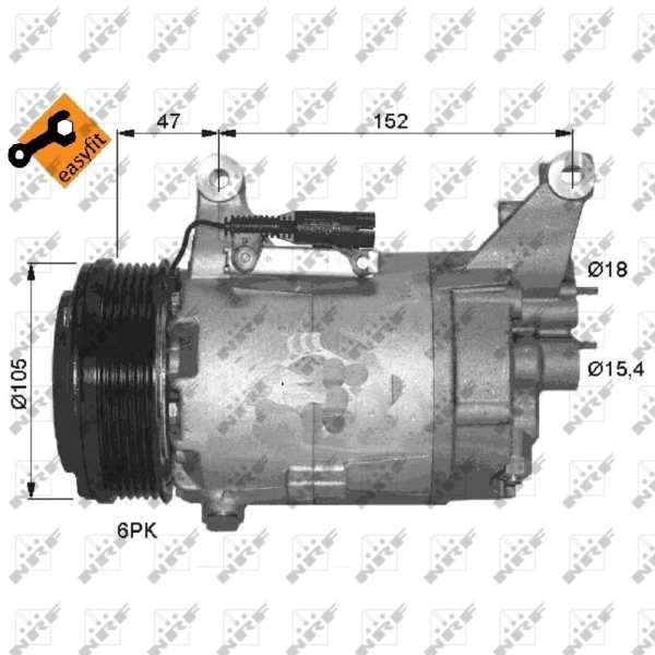 Купить 32409 NRF Компрессор климатической установки