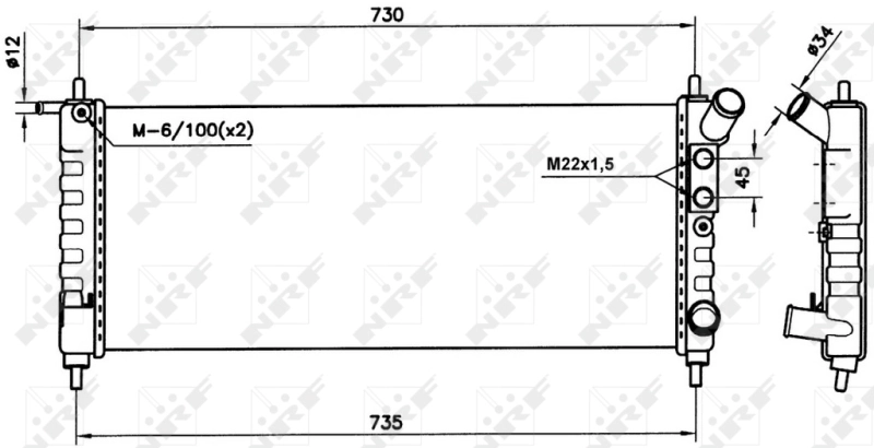 Купить 58154 NRF Радиатор водяной