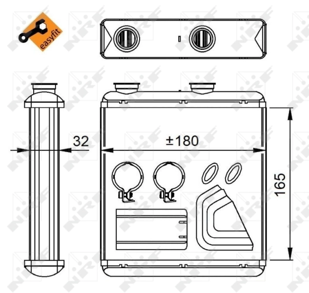 Радиатор отопителя NRF 54298