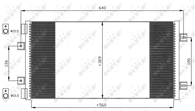 Радиатор охлаждения кондиционера Polcar 3022K8C4