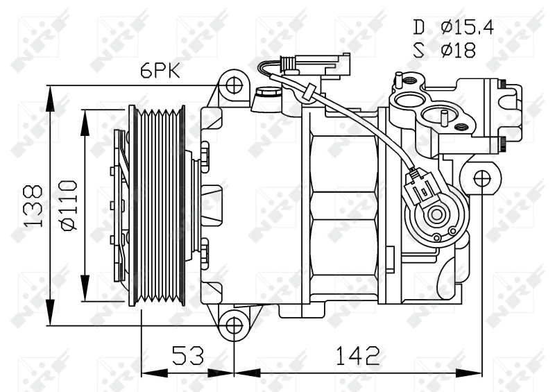 Компрессор системы кондиционирования NRF 32463 цена, от 291.07 USD