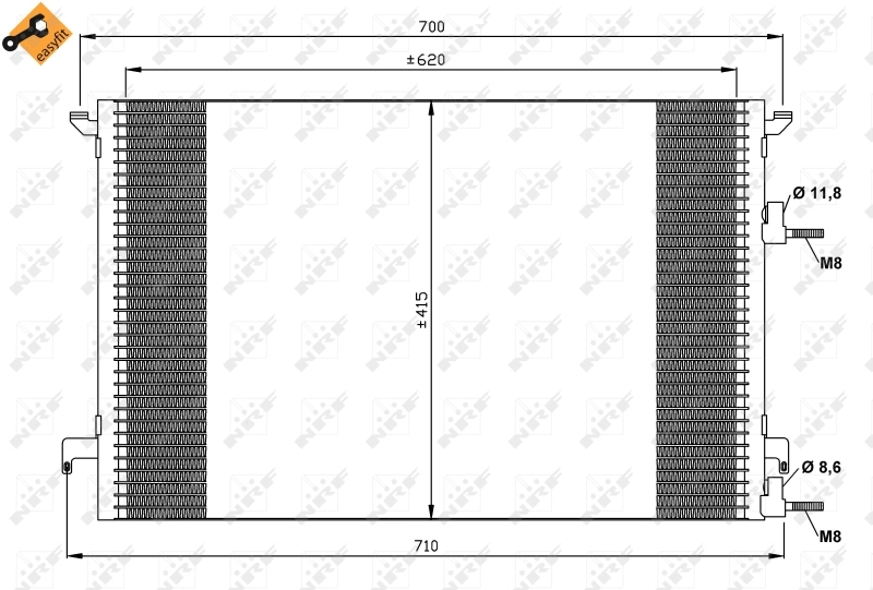 Радиатор охлаждения кондиционера NRF 35516