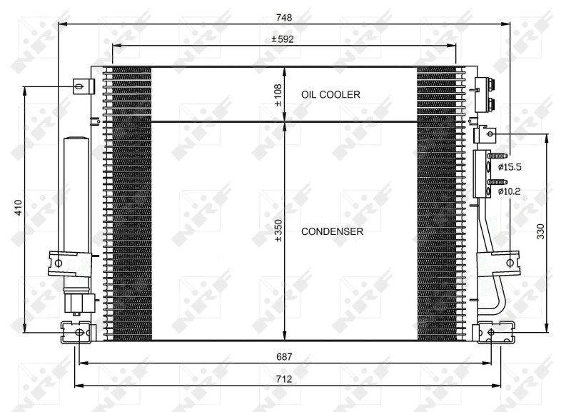Радиатор кондиционера 35966 NRF