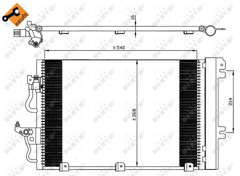 Радиатор кондиционера 42260044 AND