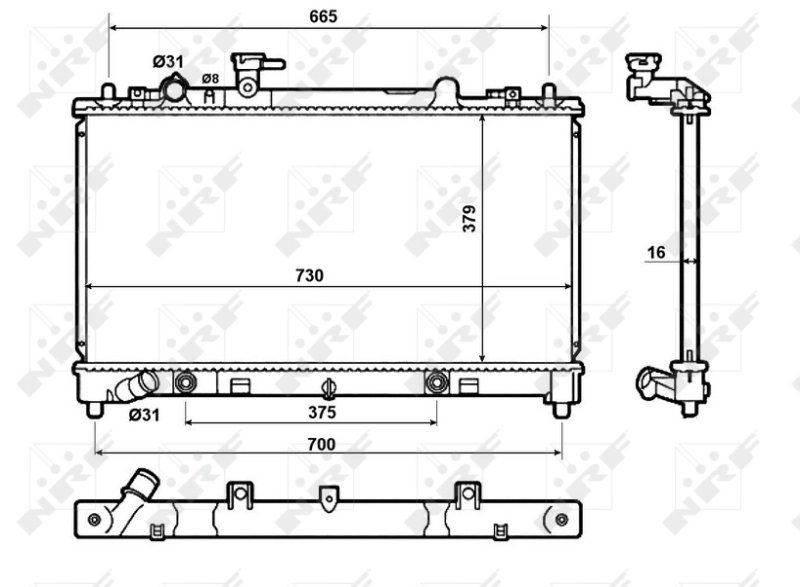Радиатор 50147 NRF