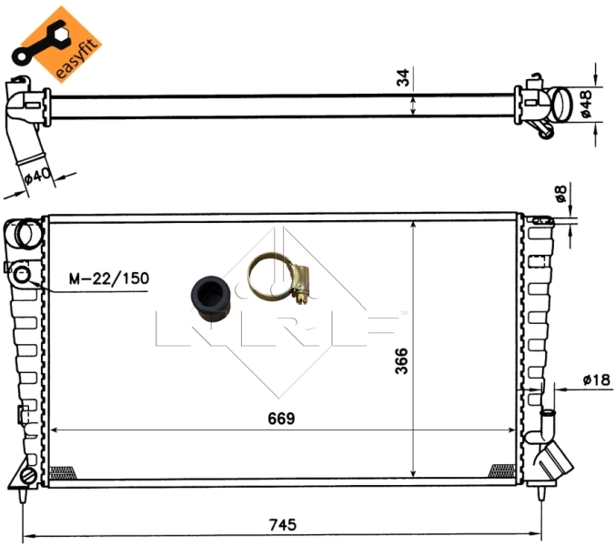 Радиатор охлаждения NRF 509510