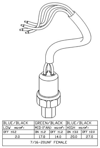Sensor de pressão absoluta de aparelho de ar condicionado Audi 80 89, 89Q, 8A