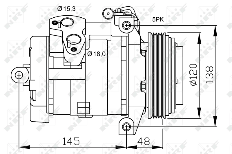 Компрессор системы кондиционирования NRF 32470 цена, от 237.05 USD