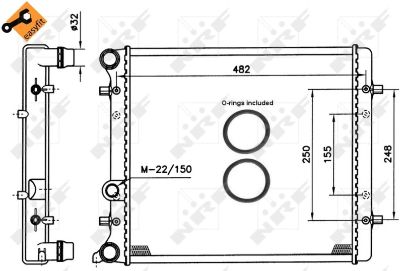 Радиатор 509530 NRF