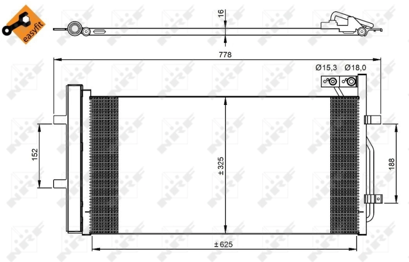 Радиатор кондиционера 3L260001 AND