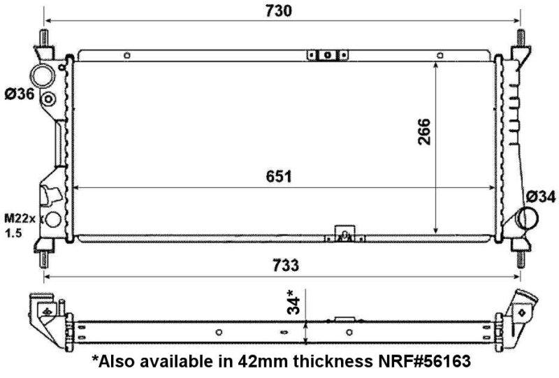 Купить 507522 NRF Радиатор водяной