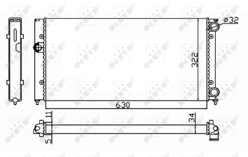 Купить 54664 NRF Радиатор водяной