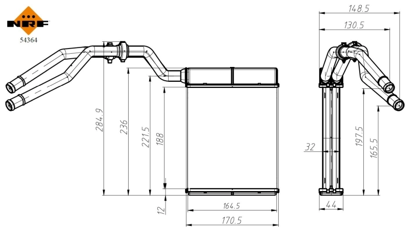 Radiador de forno (de aquecedor) para Ford Galaxy II CA1 WA6