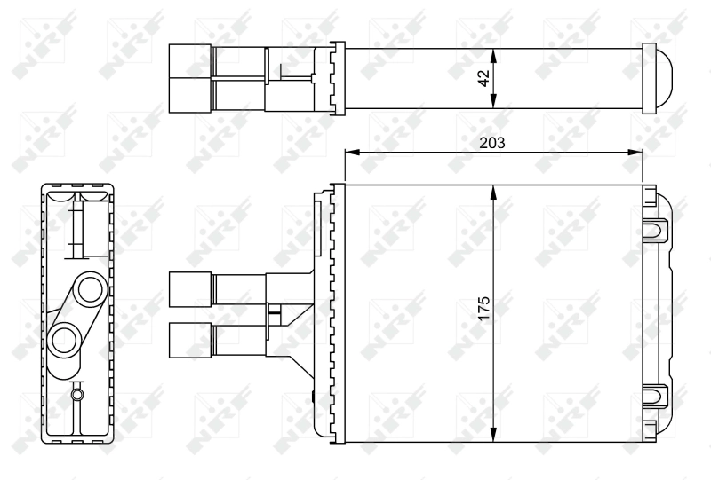 Радиатор печки (отопителя) NRF 54242 цена, от 18.34 USD