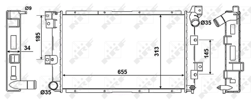 Купить 58061 NRF Радиатор водяной