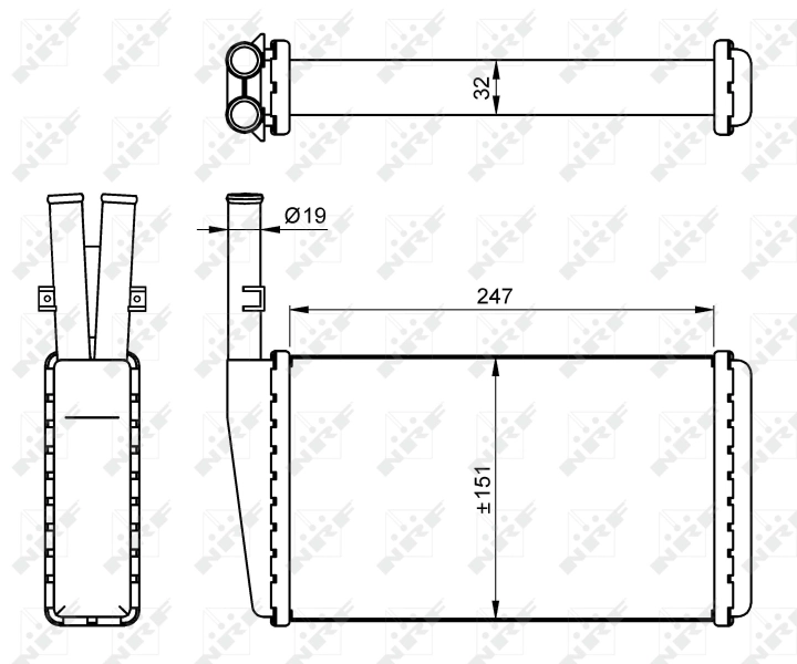 Радиатор печки 54266 NRF