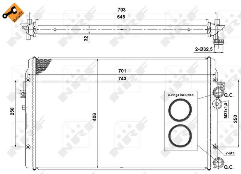 Купить 58334 NRF Радиатор водяной