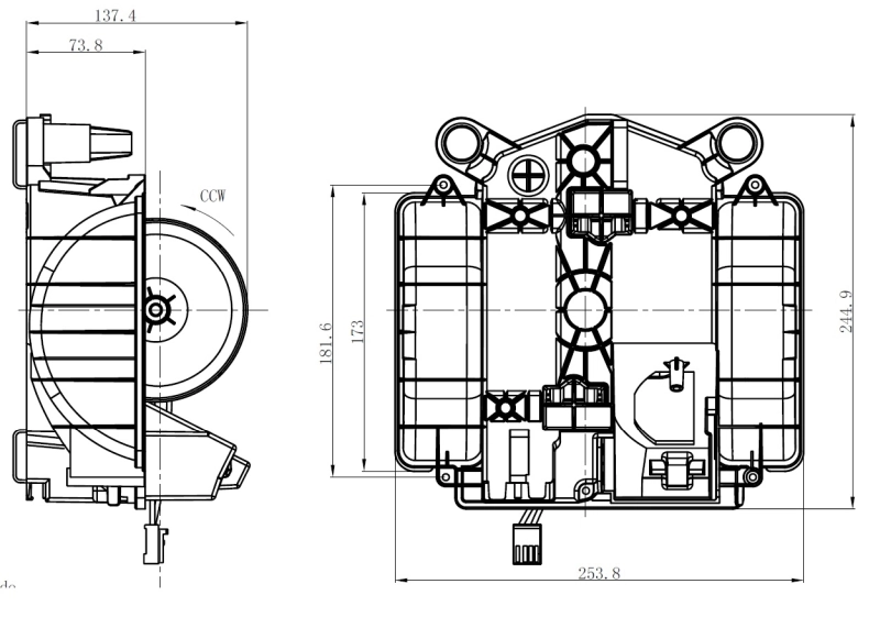 Motor de ventilador de forno (de aquecedor de salão) Mercedes S A217
