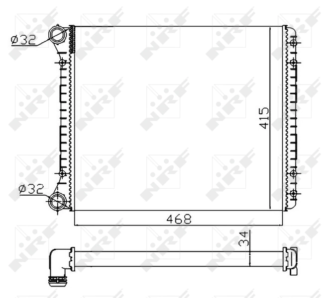 Радиатор 58258A NRF