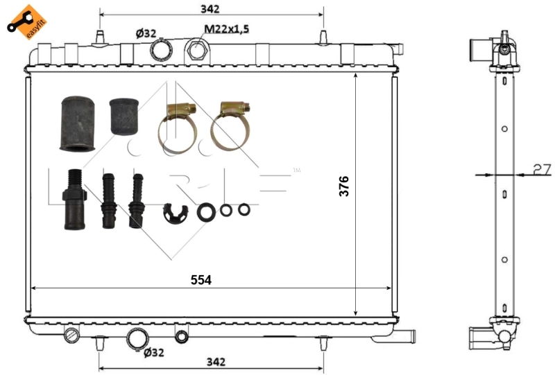 Радиатор охлаждения NRF 53424