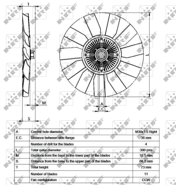 Купить 49563 NRF Муфта вентилятора охлаждения