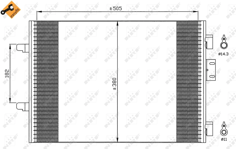 Купить 35544 NRF Радиатор системы охлаждения кондиционера