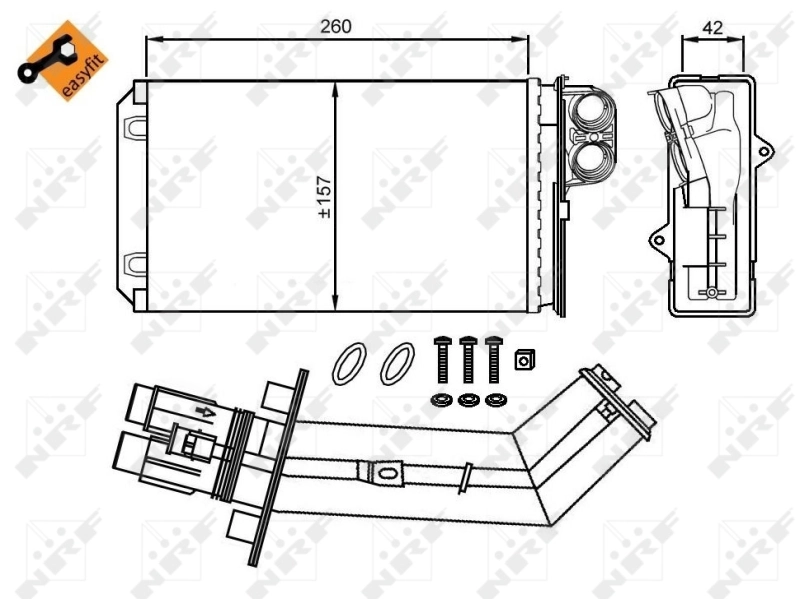 Радиатор отопителя NRF 54280